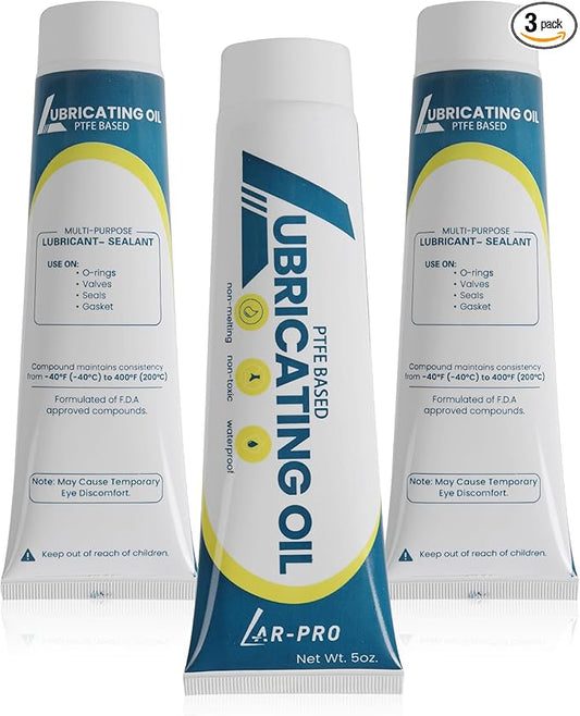 AR-PRO 5oz General-Purpose Silicone Sealant Lubricant (3-Pack) - Waterproof Silicone Grease Long-Lasting Lube use for Swimming Pool O-Rings, Pool Gaskets, Valve, Faucet and Bearings