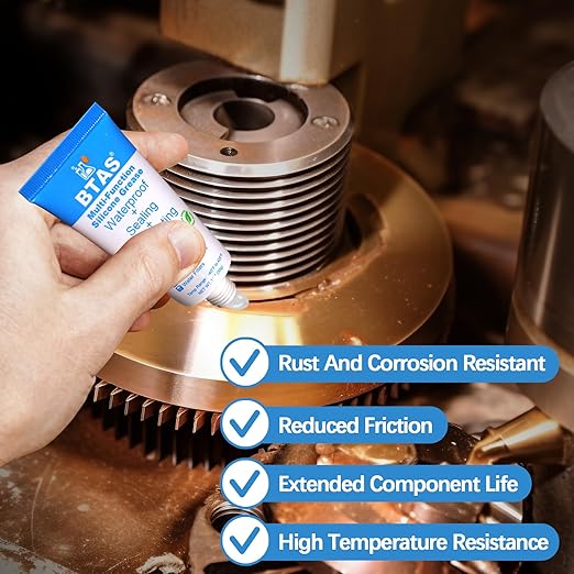 Faucet O Ring Silicone Grease for Plumbers Valve Pool Pump Lubricant Sealing Waterproof Food Grade 1 oz 2 Pcs