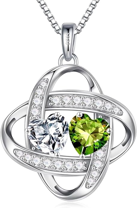 Iefil Christmas Gifts for Women - 925 Sterling Silver Love Knot Necklace, Anniversary Birthday Jewelry Gifts for Wife Girlfriend Mom