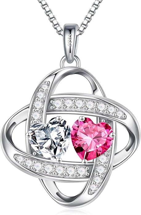 Iefil Christmas Gifts for Women - 925 Sterling Silver Love Knot Necklace, Anniversary Birthday Jewelry Gifts for Wife Girlfriend Mom