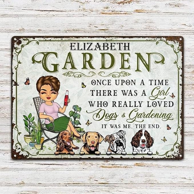 And Into The Garden I Go Gardening, Garden Sign, Personalized Custom Classic Metal Signs Garden Yard Wall Decorative Metal Sign (7)