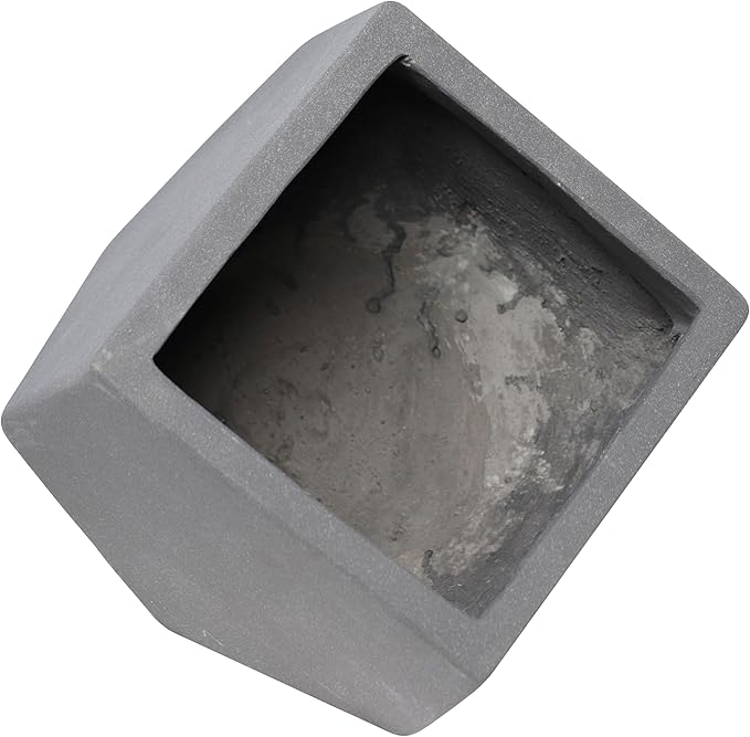 Sunnydaze Outdoor Concrete Planter Set - 2 Lightweight Concrete Pots for Plants - Moondust