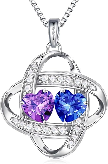 Iefil Christmas Gifts for Women - 925 Sterling Silver Love Knot Necklace, Anniversary Birthday Jewelry Gifts for Wife Girlfriend Mom