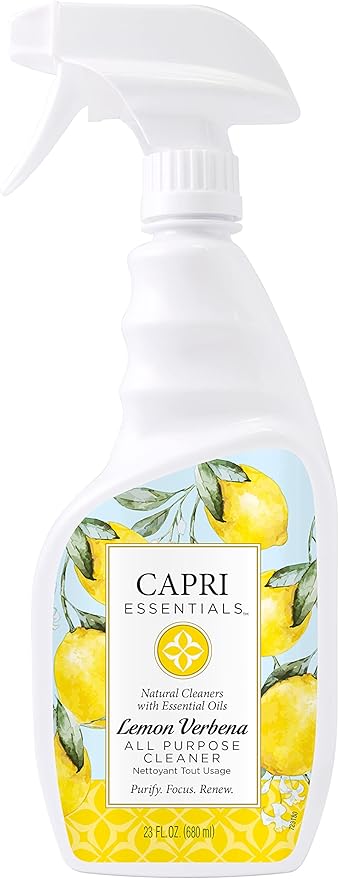 CAPRI ESSENTIALS APC, Household Dust Remover, Kitchen Counter Surface Spray, Removes Grime, Blend of Essential Oils, Lemon Verbena, 23 FL Oz