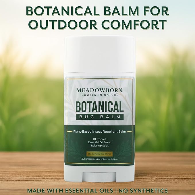 Botanical Bug Balm, DEET-Free Mosquito Repellent, Plant-Based, Natural Ingredients, Organic Glide-On Stick 2oz Large (Pack of 1)
