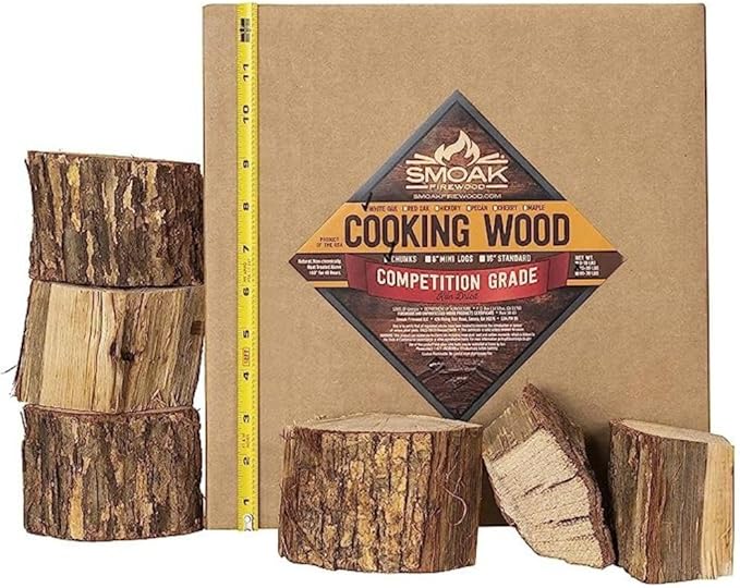 Smoak Firewood’s Cooking Wood Chunks (Competition Grade) USDA Certified for Smoking, Grilling or Barbequing (Hickory 25-30lbs 1728 Cubic in.)