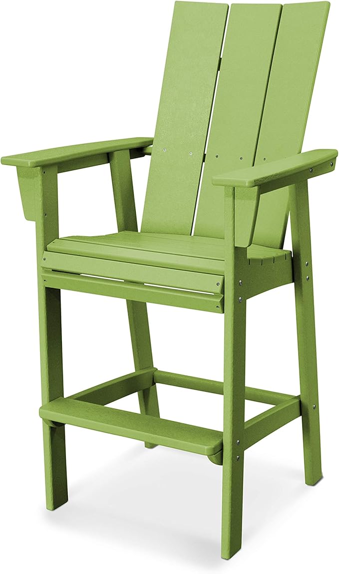 POLYWOOD® Modern Adirondack Bar Chair, Lime