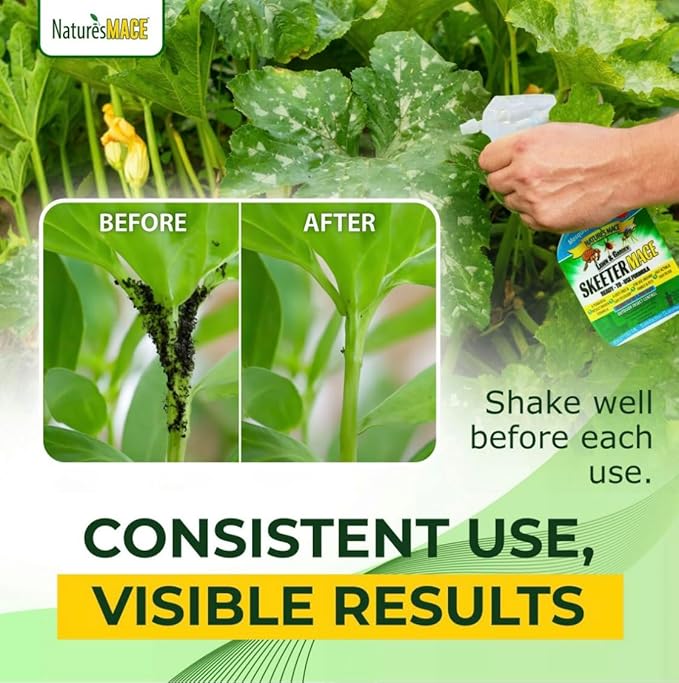 Skeeter MACE Natural Outdoor Mosquito and Pest Control Concentrate, 1 Gallon Concentrate, Repel Mosquitoes, Ants, Spiders, Ticks, Fleas, Flies, Safe to Use Around People, Pets, and Plants