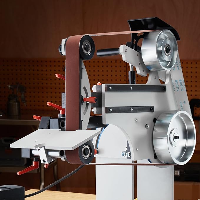VEVOR Belt Grinder Sander, 72 x 2-Inch Variable Speed Belt Polisher with VFD, 1500W Knife Sharpener with 3 Grinding Moulds & 3PCS Sanding Belts for Metalworking, Compatible with 72"- 82 * 2" Belts