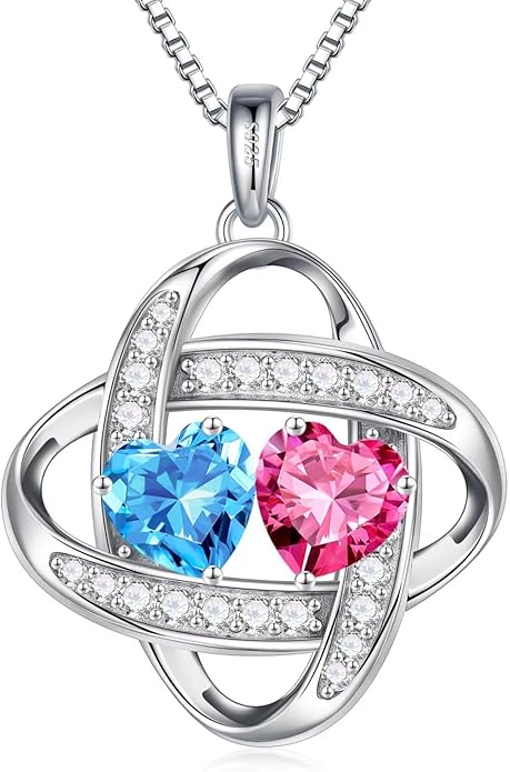 Iefil Christmas Gifts for Women - 925 Sterling Silver Love Knot Necklace, Anniversary Birthday Jewelry Gifts for Wife Girlfriend Mom