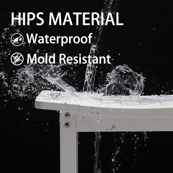 Shower Benches for Inside Shower to sit on，Waterproof Shower Bench,Shower Stool for Inside Shower,heav Duty Shower Chair for Shaving Legs, with Storage Shelf, Adjustable Feet（White）