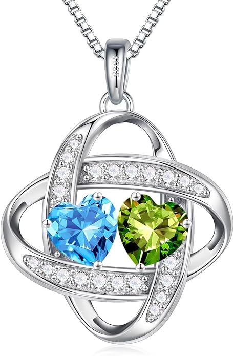 Iefil Christmas Gifts for Women - 925 Sterling Silver Love Knot Necklace, Anniversary Birthday Jewelry Gifts for Wife Girlfriend Mom