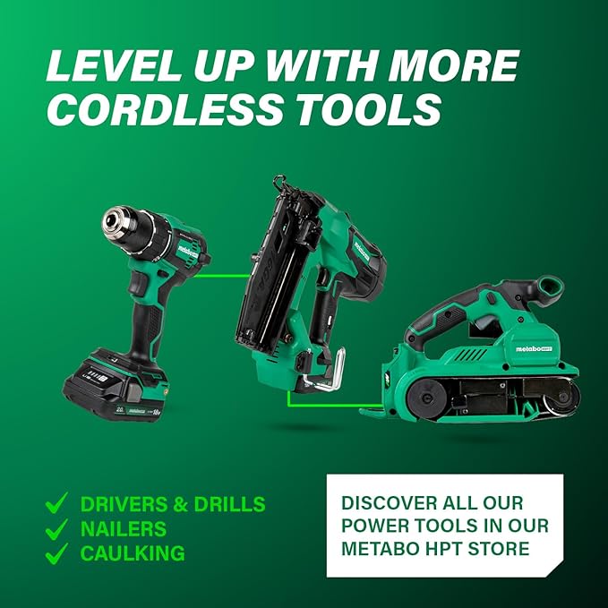 Metabo HPT 36V MultiVolt Cordless Brushless 3" x 21" Belt Sander, Power Sander Kit, Variable Speed, Auto Mode, Compatible with 18V/36V Metabo HPT Battery or AC Adapter, Tool Body Only, SB3608DAQ4