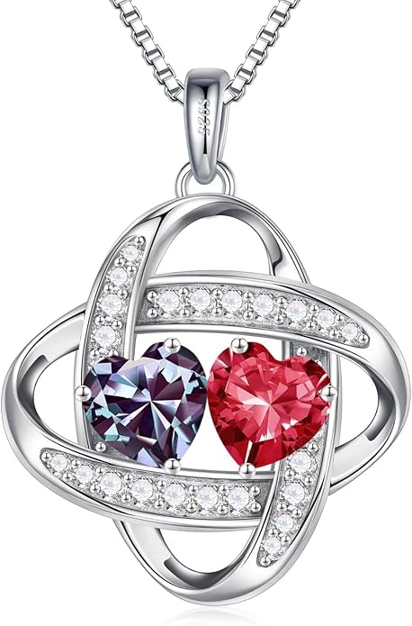 Iefil Christmas Gifts for Women - 925 Sterling Silver Love Knot Necklace, Anniversary Birthday Jewelry Gifts for Wife Girlfriend Mom
