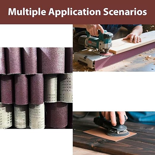 6x89 Inch Sanding Belts, 12Pcs 80 Grit Aluminum Oxide Abrasive Belts Multi-Grit Assortment for Wood & Metal Sanding/Polishing(12, 6x89 In-80Grit)