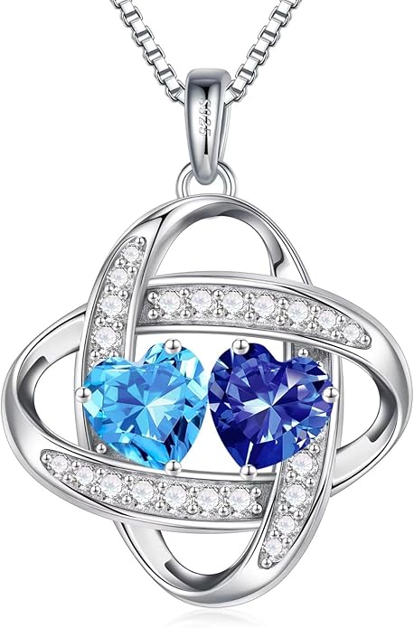 Iefil Christmas Gifts for Women - 925 Sterling Silver Love Knot Necklace, Anniversary Birthday Jewelry Gifts for Wife Girlfriend Mom