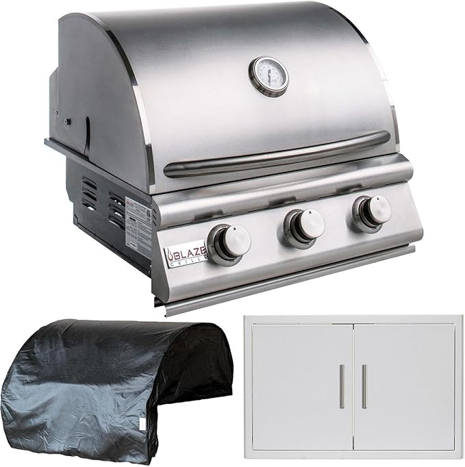 Blaze Prelude LBM 3-Piece 25-Inch Propane Outdoor Kitchen Package - BLZ-3LBM-LP-3PC-SC
