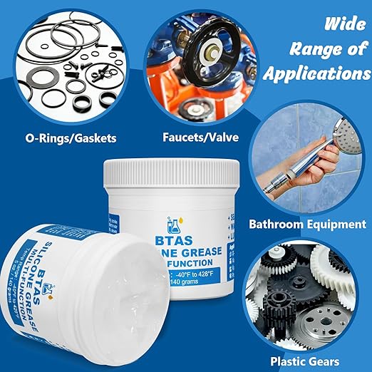 Plumber Faucet Pool Silicone Grease,O Ring Filter Rubber Gasket Lubricant Food Grade 5 oz