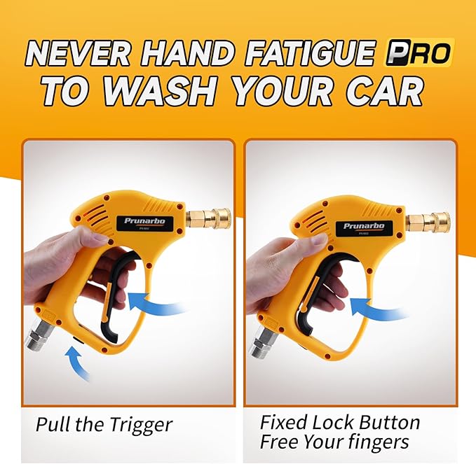 Foam Cannon for Pressure Washer with Gun, Heavy Duty Brass Swivel with 1/4” Quick Connector 5650 PSI Soap Lance Blaster for Car Washing 6-in-1 Nozzle Tips kit 1 Liter Vehicle Cleaning Tool