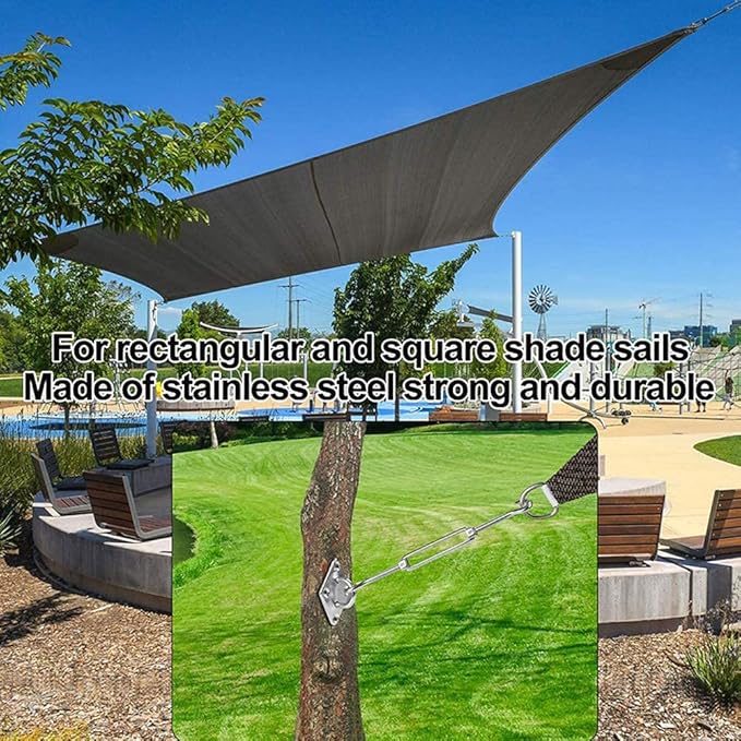 YOFIT Shade Sail Hardware Kit 6 inch for Triangle Rectangle Sun Shade Sail Installation, 304 Grade Stainless for Garden Outdoors, 80 Pcs