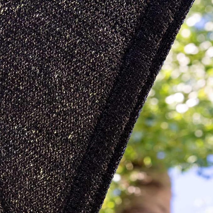 Amgo Custom Size 10' x 13' Black Rectangle Square Sun Shade Sail UPF50+ AGTAPR1620, Order to Make Canopy Awning, 95% UV Blockage, Water & Air Permeable, Commercial and Residential (We Customize)