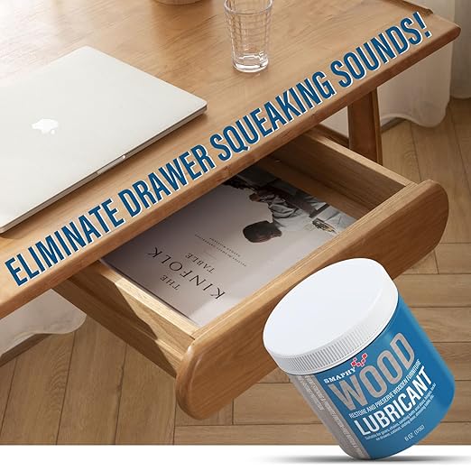SMAPHY Wood Lubricant for Home Projects, Multi-Purpose Semi Paste Wax for Wood to Reduce Frictions of Drawer Slide, Door Hinge Lubricant for Preserving Furniture & Restoring Wooden Slide