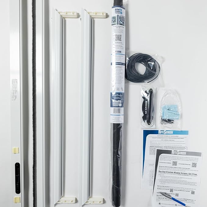 DIY Knock Down Heavy Duty Patio Sliding Screen Door – Ready to Assemble Kit, Custom Fit, Durable PetMesh, Multiple Color Choices