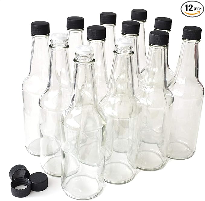 nicebottles - Hot Sauce Bottles, 10 Oz - 12 Pack