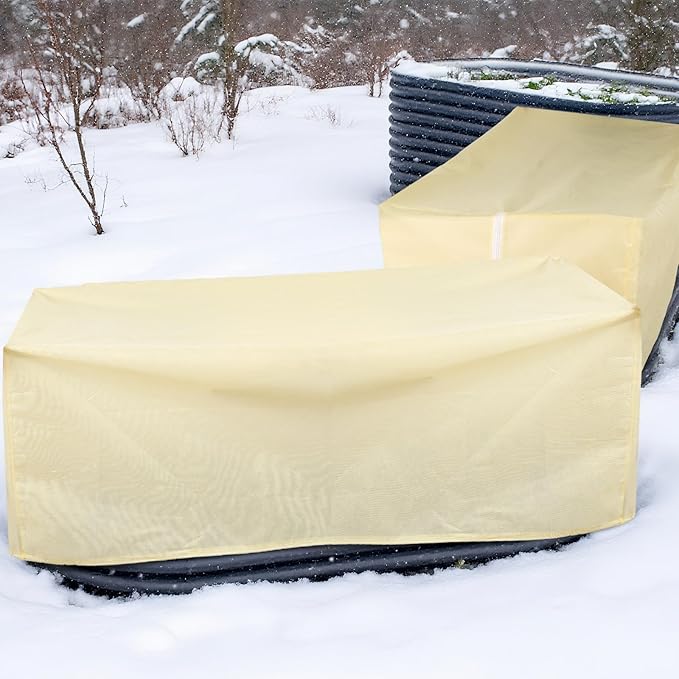 2 Pcs 49.6" x 20" Raised Garden Bed Cover for Winter Large Plant Covers Freeze Protection with Zipper Drawstring Frost Cloth Blanket Protection Box Bags for Garden Outdoor Plants Bush