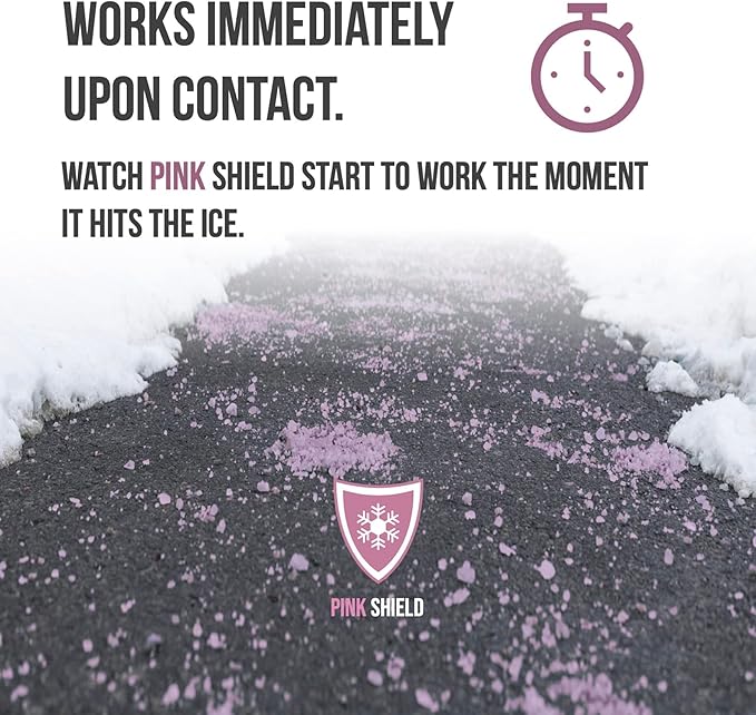 Peach Country Pink Ice Melt -25°F Effective, Pet Safe Eco-Friendly De-Icer, Fast-Acting Granules for Driveways, Walkways & Entryways, 45 lb Pail