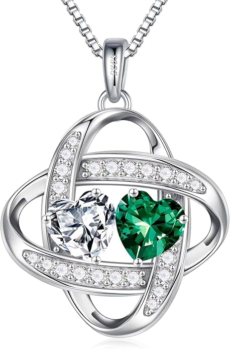 Iefil Christmas Gifts for Women - 925 Sterling Silver Love Knot Necklace, Anniversary Birthday Jewelry Gifts for Wife Girlfriend Mom
