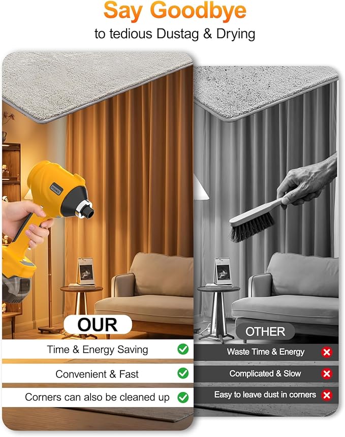 Cordless Air Blower for Dewalt 20V Battery- 3 Speeds, 130 MPH Mini Leaf Dust Blower, Electric Compressed Air Duster, Brushless Handheld Turbo Jet Blower for Garages, Sawmill, Workshop(No Battery)