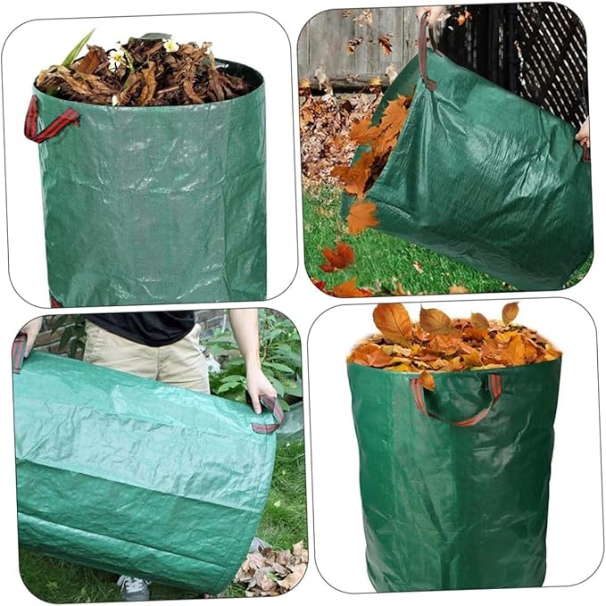 Reusable Yard Waste Bags 3 Packs 72 Gallons Lawn and Leaf Garden Bags Heavy Duty Garden Bag With Reinforced Handles Camping Yard Recycling Trash Bag for Debris Leaves Grass