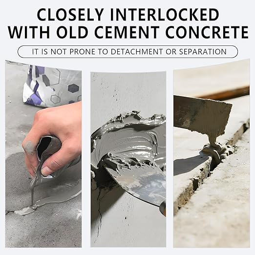 Concrete Patch Repair - Fast Drying Cement Patch for Crack Filler, Holes & Spalls in Driveway, Floors, Sidewalk, Foundation - Indoor & Outdoor Use -Weatherproof & Long-Lasting - Easy Mix (5 lb)