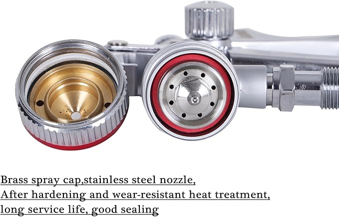 HVLP Spray Gun, Siphon Air Paint Sprayer Gun with 1.7mm Nozzle Sets, 1000CC Automotive Paint Gun, Professional for Car, Furniture, House Painting