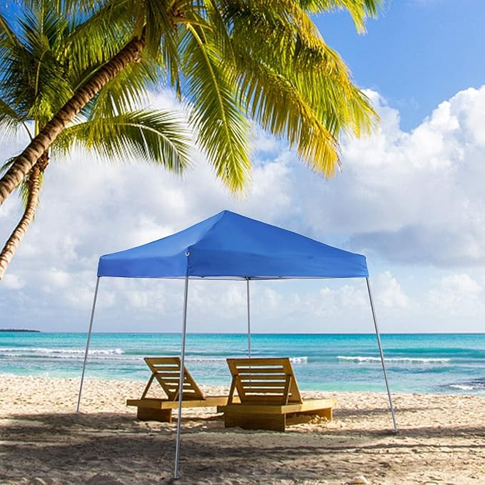 MFSTUDIO Pop up Canopy Tent,12x12 ft Footprint and 9x9 ft at top Canopies, Gazebo Shelter Sun Shade Waterproof Patio Popup Tents 4 Sandbag, for Beach,Parties,Camping
