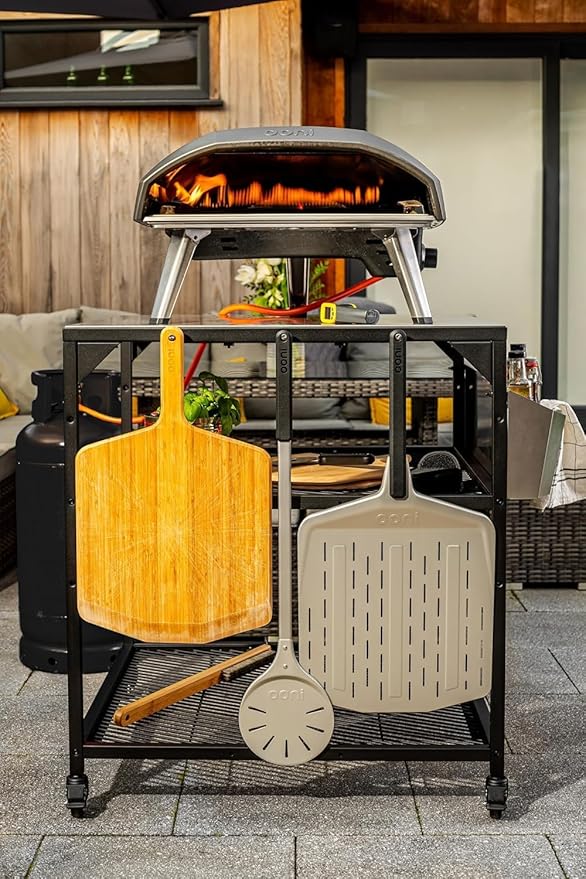 ooni Large Outdoor Modular Table - 31x31x35 Pizza Oven Cart, Stainless Steel Grill & BBQ Stand, Outdoor Table