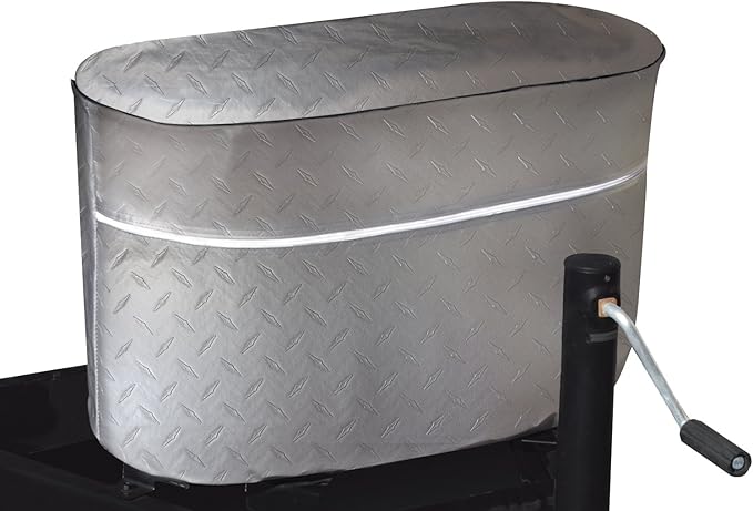 ADCO 2713 Silver Double 30 Diamond Plated Steel Vinyl Propane Tank Cover