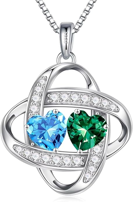 Iefil Christmas Gifts for Women - 925 Sterling Silver Love Knot Necklace, Anniversary Birthday Jewelry Gifts for Wife Girlfriend Mom