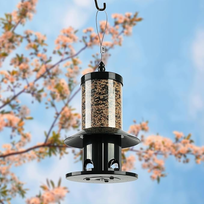 Squirrel-Proof Bird Feeder for Outdoor. Forest Green
