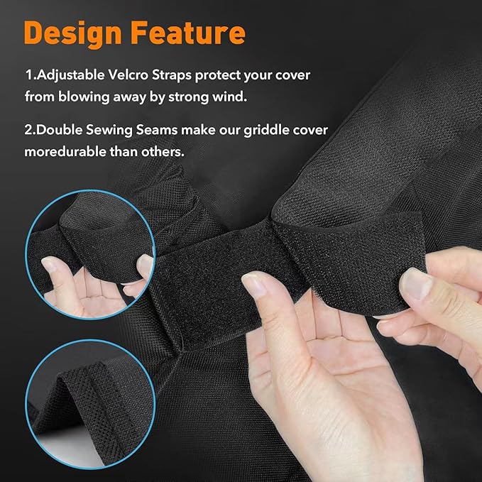 Heavy Duty Waterproof Wood Pellet Grill Smoker Cover, UV Resistant Full Length BBQ Grill Cover Compatible with BAC503 Traeger Pro 22 / Pro 575 Series, Lil' Tex Grill and More, All Weather Protection