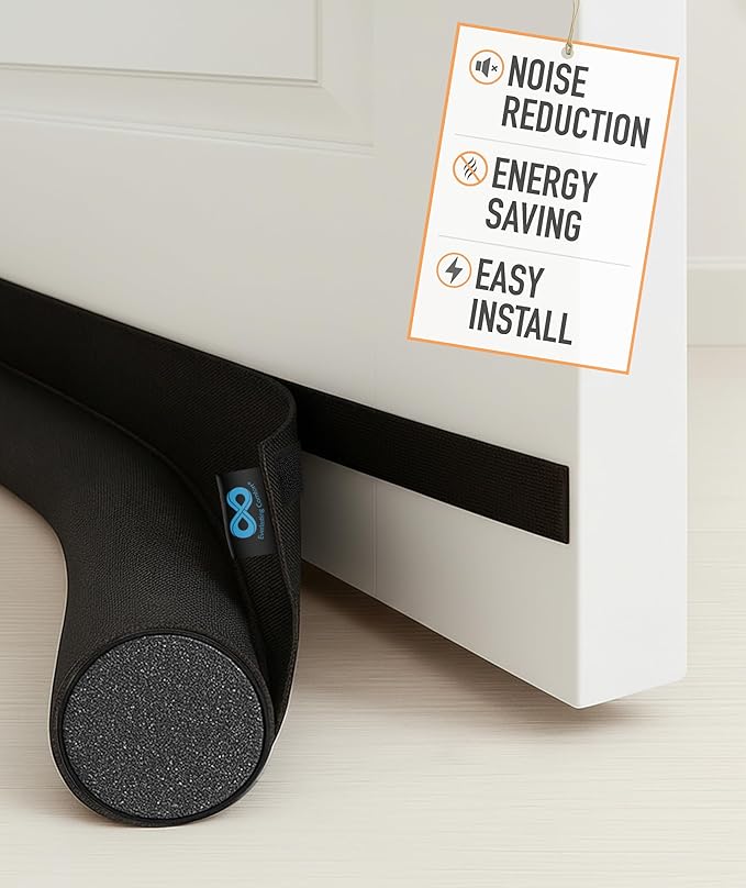 Everlasting Comfort One Sided Door Draft Stopper for Bottom of Doors - Quick Install Sound Proofing Strip Gap Filler, Cold Air & Noise Blocker Sweep for Home, Bedroom and Apartment- Fits 36" Doors