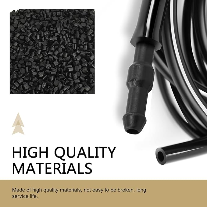 30 PCS Windshield Washer Hose Kit, Washer Fluid Hose with Connectors, 4M/13Ft Windshield Fluid Pipe Replacement, Universal Auto Accessories for Most Cars (Black)