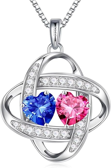 Iefil Christmas Gifts for Women - 925 Sterling Silver Love Knot Necklace, Anniversary Birthday Jewelry Gifts for Wife Girlfriend Mom