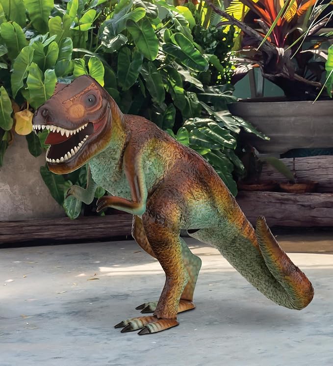 Regal Art & Gift Dinosaur Metal Statue – Indoor Outdoor Decorative Sculpture for Home & Garden Décor, Weather-Resistant Yard Art Figure for Patio, Lawn, Tyrannosaurus