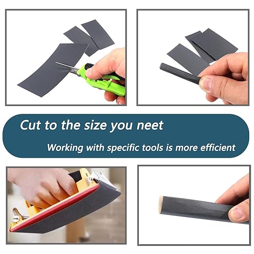 30Pcs 9 x 3.6 Inchs 400 Grit Wet and Dry Handmade Universal Sanding Sheets, Suitable for Woodworking Furniture/Automobiles/Metal/Lacquer Polishing Sandpaper