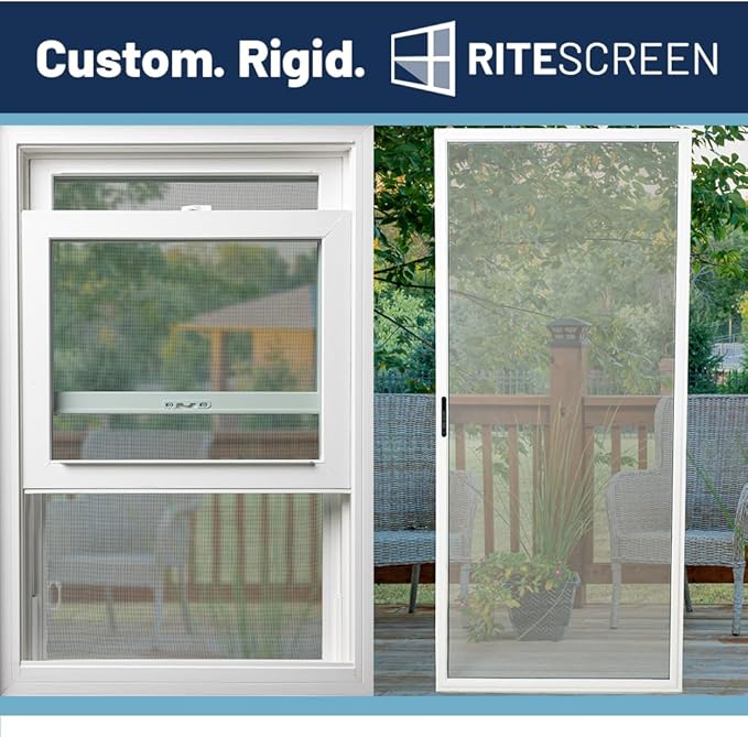 DIY Knock Down Heavy Duty Patio Sliding Screen Door – Ready to Assemble Kit, Custom Fit, Durable PetMesh, Multiple Color Choices