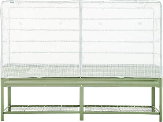 Frost Cover for 2' x 8' Elevated Garden Bed - V Series, Winter Freeze Protection Covers for Plants, Greenhouse Cover for Extending Growing Season, Without Frame, Garden Bed Not Included