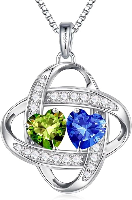 Iefil Christmas Gifts for Women - 925 Sterling Silver Love Knot Necklace, Anniversary Birthday Jewelry Gifts for Wife Girlfriend Mom