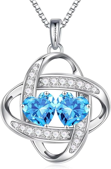 Iefil Christmas Gifts for Women - 925 Sterling Silver Love Knot Necklace, Anniversary Birthday Jewelry Gifts for Wife Girlfriend Mom